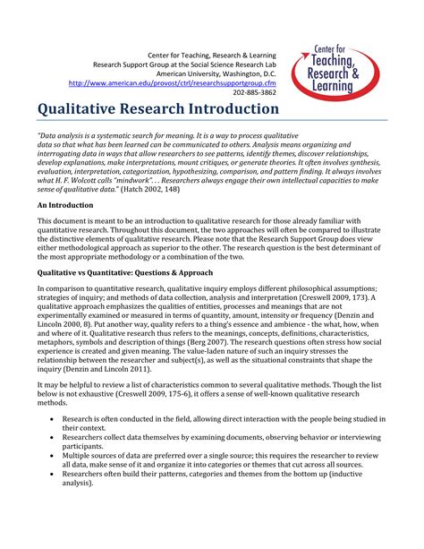 qualitative research essay example